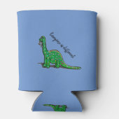 Niedlich Lila Dinosaurier kann kühler Dosenkühler (Rückseite)