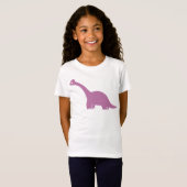 Niedlich Lila Dinosaurier T-Shirt (Vorne ganz)