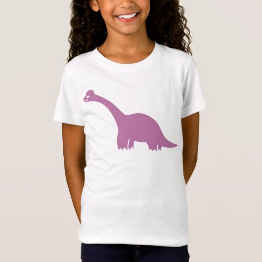 Niedlich Lila Dinosaurier T-Shirt (Vorderseite)