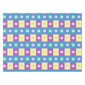 Niedlich Lila-Gelbblau Boho Daisy Tischdecke (Vorderseite (Horizontal))