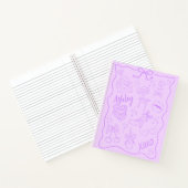 Niedlich Lila Girly Trendy Notizblock (Innenseite)