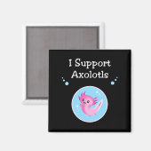 Niedlich Lila I unterstützen Axolotfarben Magnet (Vorderseite/Rückseite)
