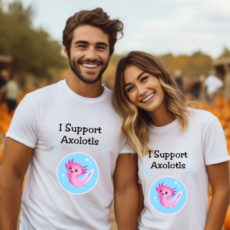 Niedlich Lila I unterstützen Axolotls Light Color T-Shirt