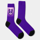 Niedlich Lila Kitty Too Socken (Rechts)