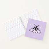 Niedlich-Lila-Moth-Notebook mit Namen Notizblock (Innenseite)