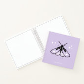 Niedlich-Lila-Moth-Notebook mit Namen Notizblock (Innenseite)