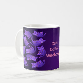 Niedlich Lila Neon Kitten Group Kaffeetasse