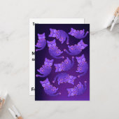 Niedlich Lila Neon Kitten Group Karte (Vorderseite/Rückseite Beispiel)