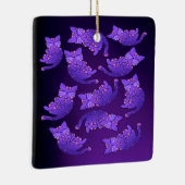 Niedlich Lila Neon Kitten Group Keramikornament (Rechts)