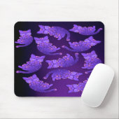 Niedlich Lila Neon Kitten Group Mousepad (Mit Mouse)