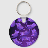 Niedlich Lila Neon Kitten Group Schlüsselanhänger (Vorderseite)