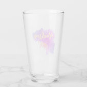 Niedlich Lila Orange | Individuelle Name Cocktail  Glas (Rückseite)