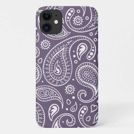 Niedlich Lila Paisley Pattern Case-Mate iPhone Hülle (Rückseite)
