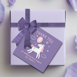 Niedlich Lila und rosa Einhorn Geburtstag Vielen D Geschenkanhänger