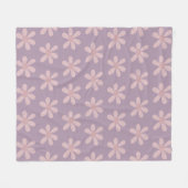 Niedlich Lilac Big Blume Muster Fleecedecke (Vorderseite (Horizontal))