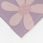 Niedlich Lilac Big Blume Muster Fleecedecke (Ecke)