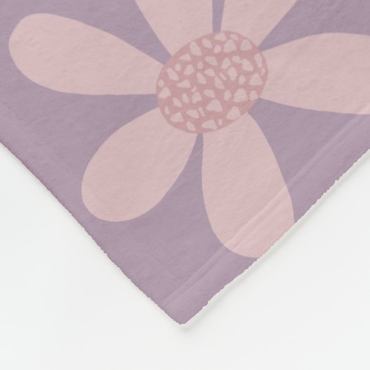 Niedlich Lilac Big Blume Muster Fleecedecke (Ecke)