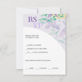 Niedlich Lilac Blue Green Floral Water RSVP Karte