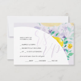 Niedlich Lilac Blue Green Floral Water RSVP Karte