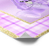 Niedlich Lilac Bunny "Welcome" Poster (Ecke)