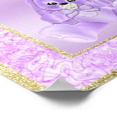 Niedlich Lilac Bunny "Welcome" Poster (Ecke)
