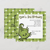 Niedlich Lil'Lizard Einladung (Vorne/Hinten)