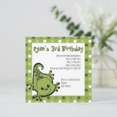 Niedlich Lil'Lizard Einladung (Stehend Vorderseite)