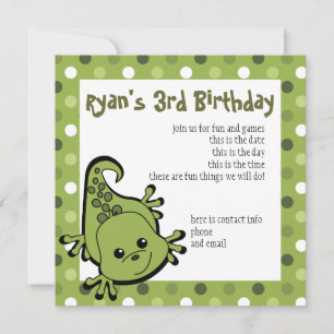 Niedlich Lil'Lizard Einladung