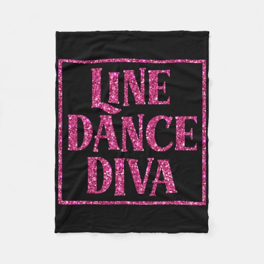 Niedlich Line Dance Diva Shirt für Line Tänzer Ges Fleecedecke (Vorderseite)