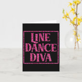 Niedlich Line Dance Diva Shirt für Line Tänzer Ges Karte (Gelbe Blume)