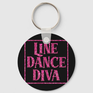 Niedlich Line Dance Diva Shirt für Line Tänzer Ges Schlüsselanhänger