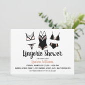 Niedlich Lingerie Bridal Bachelorette Einladung (Stehend Vorderseite)