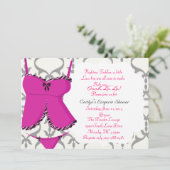Niedlich Lingerie Dusche Bridal Einladung (Stehend Vorderseite)