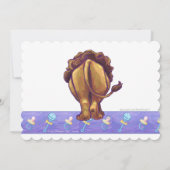Niedlich Lion Baby Dusche Einladung (Rückseite)