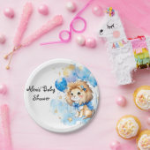 Niedlich Lion Baby Dusche Pappteller (Party)