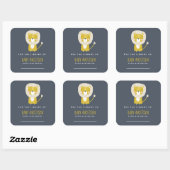 Niedlich Lion Baby Dusche Quadratischer Aufkleber (Blatt)