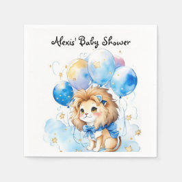 Niedlich Lion Baby Dusche Serviette