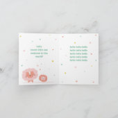 Niedlich Lion Begrüßungsbaby auf Minze Karte (Innenseite)