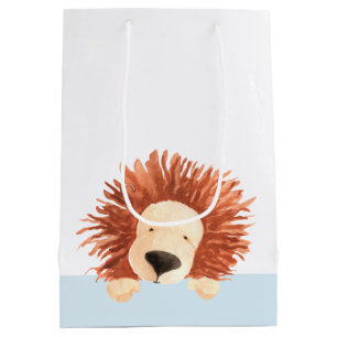 Niedlich Lion Blue Mittlere Geschenktüte