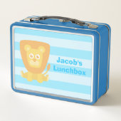 Niedlich Lion Boy Personalisiert Lunch Box (Rückseite)