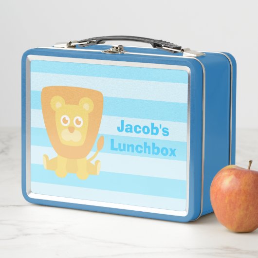 Niedlich Lion Boy Personalisiert Lunch Box (Beispiel)