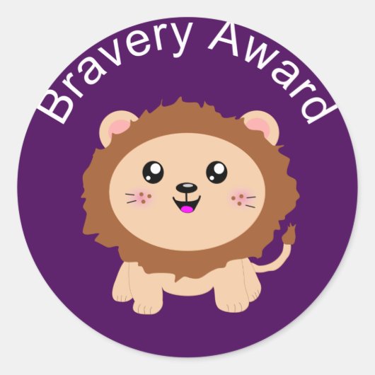 Niedlich Lion Bravery Award - Sticker für Tapferke (Vorderseite)