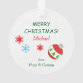 Niedlich Lion Cub Kids Ornament (Rückseite)