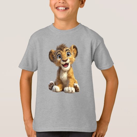 Niedlich Lion Cub T-Shirt (Vorderseite)