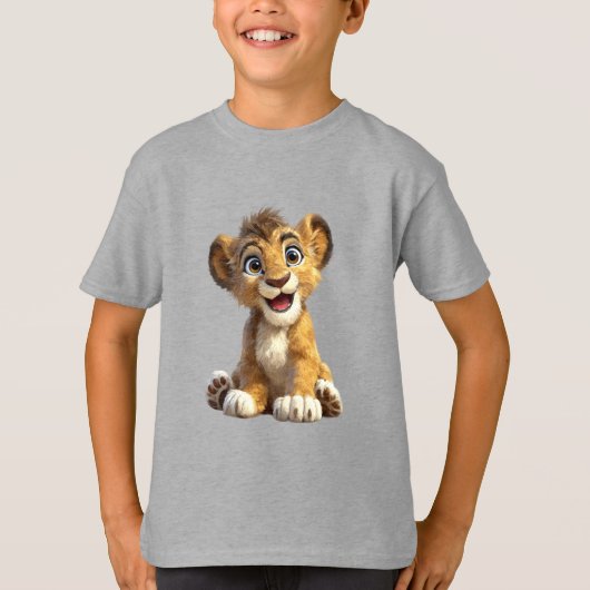 Niedlich Lion Cub T-Shirt (Vorderseite)