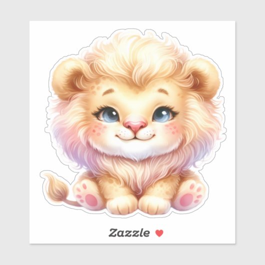 Niedlich! Lion Custom Cut Scrapbooking Sticker (Blatt)
