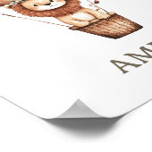 Niedlich Lion Hot Air Ballon Boho Baby Kinderzimme Poster (Ecke)