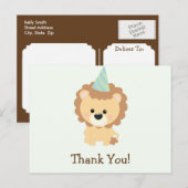 Niedlich Lion Jungle Animal Vielen Dank Postkarte (Vorne/Hinten)