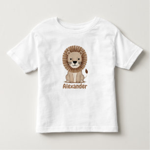 Niedlich Lion Kids Name personalisierbar Kleinkind T-shirt