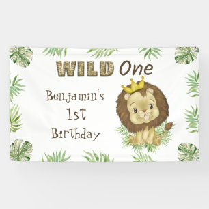 Niedlich Lion King 1. Geburtstag Wild One Geburtst Banner